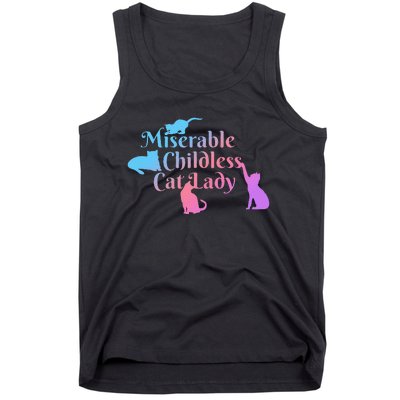 Miserable Childless Cat Lady Funny Tank Top