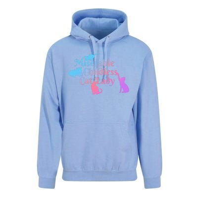 Miserable Childless Cat Lady Funny Unisex Surf Hoodie