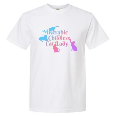 Miserable Childless Cat Lady Funny Garment-Dyed Heavyweight T-Shirt