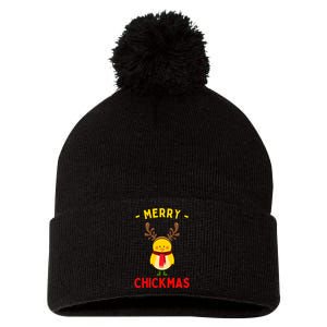 Merry Chickmas Cute Baby Chick Christmas Farm Animal Xmas Pom Pom 12in Knit Beanie