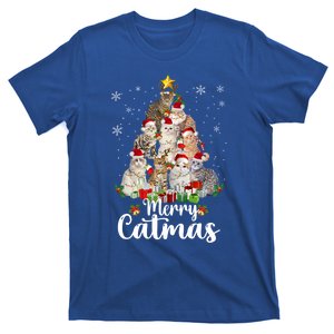 Meowy Christmas Cat Tree Funny Cats Merry Catmas Tees Gift T-Shirt