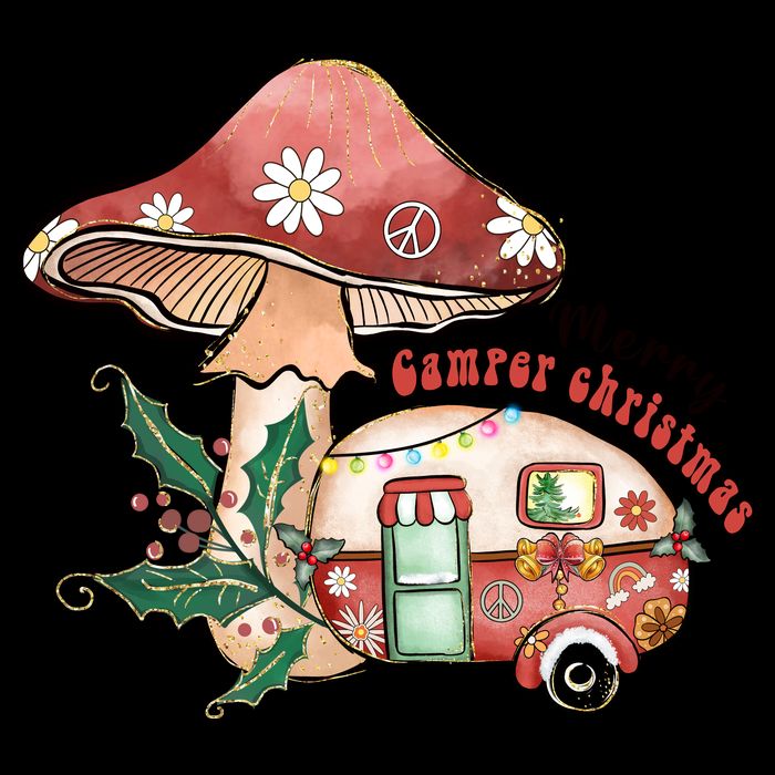 Merry Camper Christmas Gift For Camping Lover Cooling Performance Crew T-Shirt