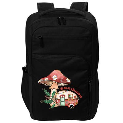 Merry Camper Christmas Gift For Camping Lover Impact Tech Backpack