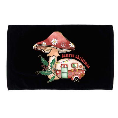 Merry Camper Christmas Gift For Camping Lover Microfiber Hand Towel