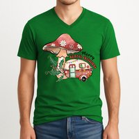 Merry Camper Christmas Gift For Camping Lover V-Neck T-Shirt