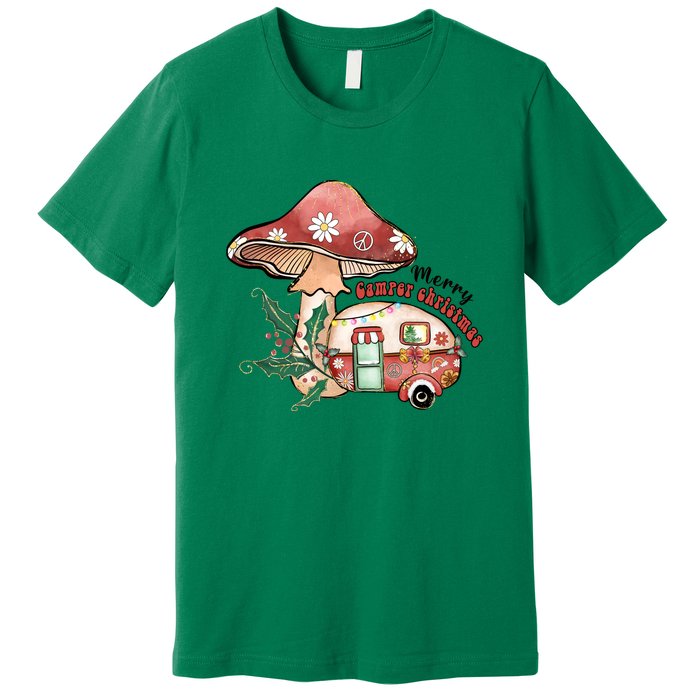 Merry Camper Christmas Gift For Camping Lover Premium T-Shirt