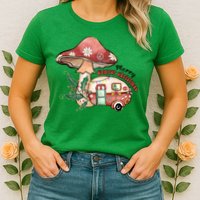 Merry Camper Christmas Gift For Camping Lover Womens T-Shirt