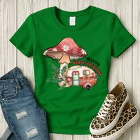 Merry Camper Christmas Gift For Camping Lover Womens T-Shirt
