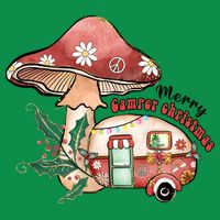 Merry Camper Christmas Gift For Camping Lover Womens T-Shirt