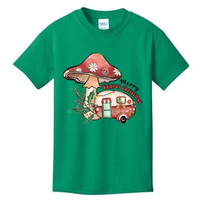 Merry Camper Christmas Gift For Camping Lover Kids T-Shirt