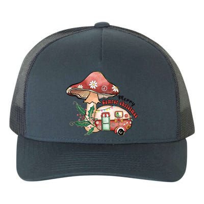 Merry Camper Christmas Gift For Camping Lover Yupoong Adult 5-Panel Trucker Hat