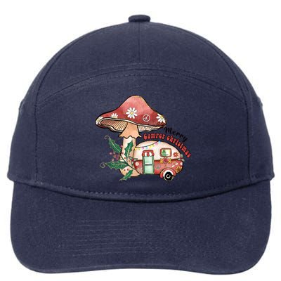 Merry Camper Christmas Gift For Camping Lover 7-Panel Snapback Hat