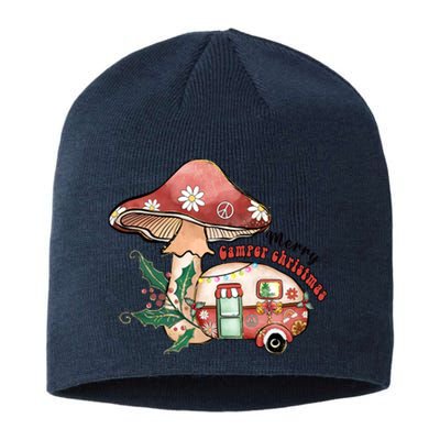 Merry Camper Christmas Gift For Camping Lover Sustainable Beanie