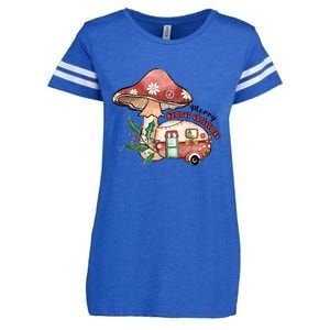 Merry Camper Christmas Gift For Camping Lover Enza Ladies Jersey Football T-Shirt