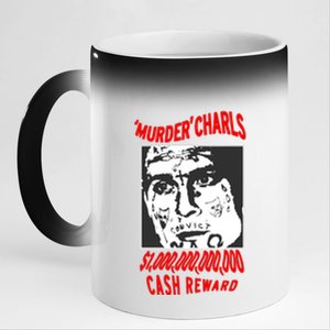 Murder Charls Cash Reward 11oz Black Color Changing Mug