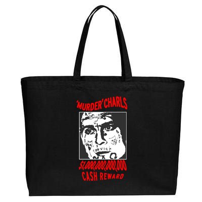 Murder Charls Cash Reward Cotton Canvas Jumbo Tote