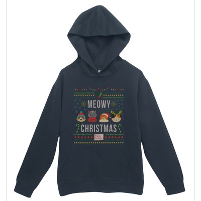 Meowy Christmas Cat Lover Tacky Ugly Christmas Party Meaningful Gift Urban Pullover Hoodie