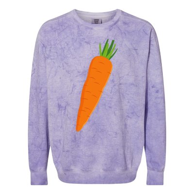 Matching Couple Costume Funny Vegetable Carrot Halloween Colorblast Crewneck Sweatshirt