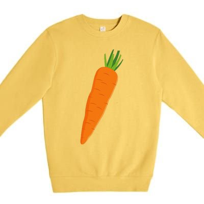 Matching Couple Costume Funny Vegetable Carrot Halloween Premium Crewneck Sweatshirt