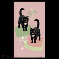 Mid Century Cats Atomic Cat Retro Pin.K 50s 60s Sustainable Bucket Hat
