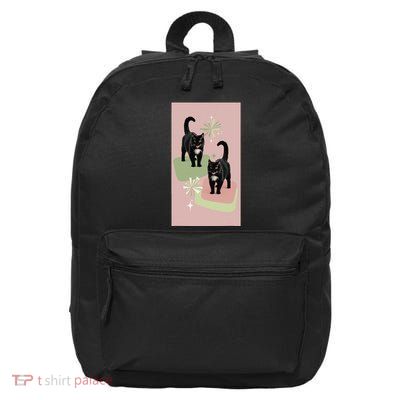 Mid Century Cats Atomic Cat Retro Pin.K 50s 60s 16 in Basic Backpack
