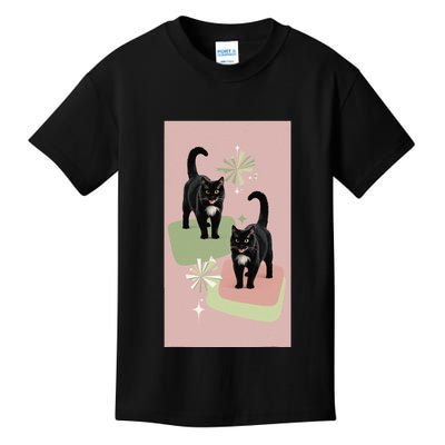 Mid Century Cats Atomic Cat Retro Pin.K 50s 60s Kids T-Shirt
