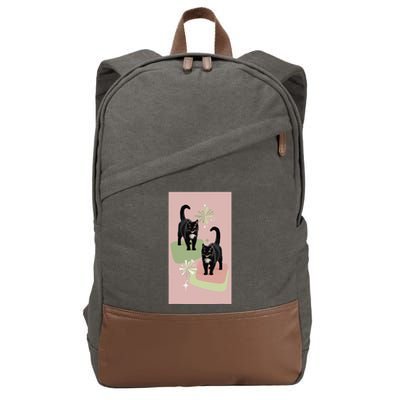 Mid Century Cats Atomic Cat Retro Pin.K 50s 60s Cotton Canvas Backpack