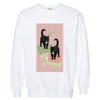 Mid Century Cats Atomic Cat Retro Pin.K 50s 60s Garment-Dyed Sweatshirt