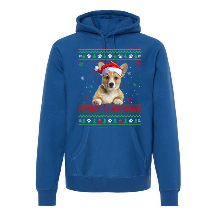 Merry Corgmas Corgi Dog Ugly Xmas Santa Corgi Christmas Gift Premium Hoodie