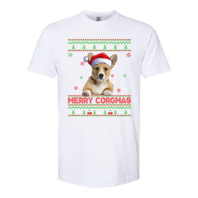 Merry Corgmas Corgi Dog Ugly Xmas Santa Corgi Christmas Gift Softstyle® CVC T-Shirt