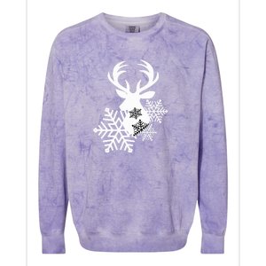 Merry Christmas | Costume Deer Colorblast Crewneck Sweatshirt