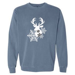 Merry Christmas | Costume Deer Garment-Dyed Sweatshirt