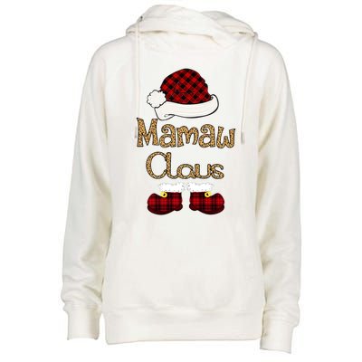 Mamaw Claus Christmas Mamaw Santa Cool Gift Womens Funnel Neck Pullover Hood