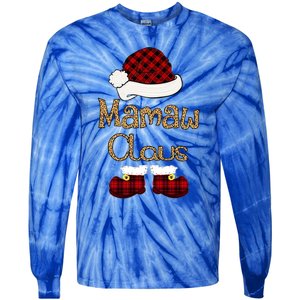 Mamaw Claus Christmas Mamaw Santa Cool Gift Tie-Dye Long Sleeve Shirt