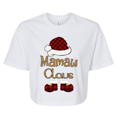 Mamaw Claus Christmas Mamaw Santa Cool Gift Bella+Canvas Jersey Crop Tee