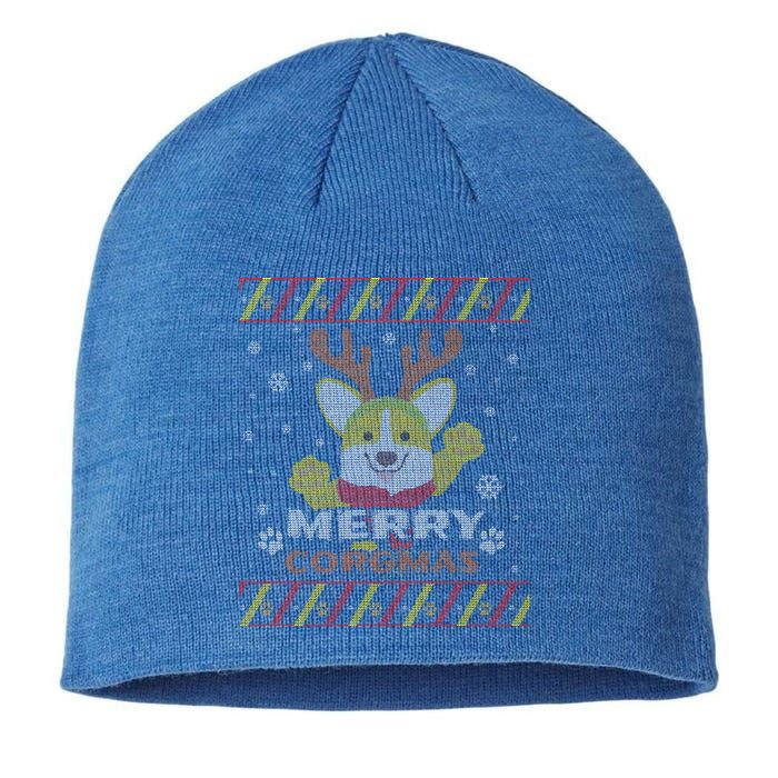 Merry Corgmas Corgi Ugly Christmas Sweater Gift Sustainable Beanie