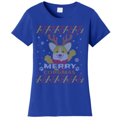 Merry Corgmas Corgi Ugly Christmas Sweater Gift Women's T-Shirt