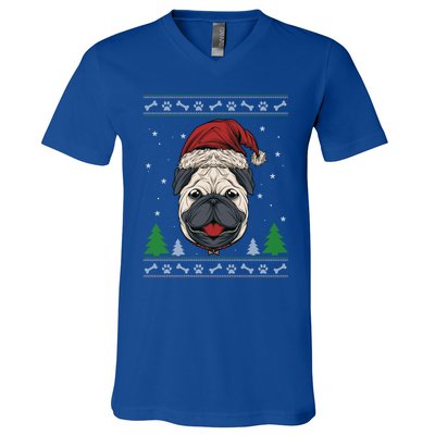 Merry Corgmas Corgi Santa Hat Corgi Ugly Christmas Meaningful Gift V-Neck T-Shirt