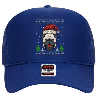 Merry Corgmas Corgi Santa Hat Corgi Ugly Christmas Meaningful Gift High Crown Mesh Back Trucker Hat