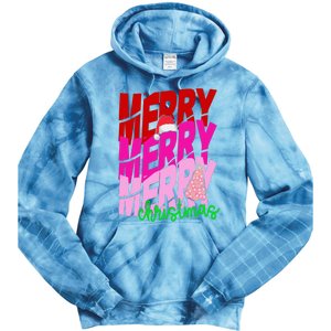 Merry Christmas Cute Holiday Gift Tie Dye Hoodie