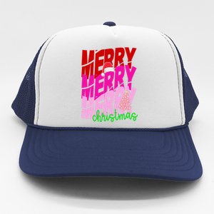 Merry Christmas Cute Holiday Gift Trucker Hat