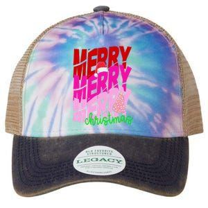 Merry Christmas Cute Holiday Gift Legacy Tie Dye Trucker Hat