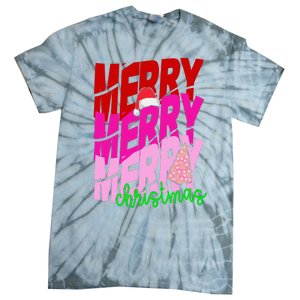 Merry Christmas Cute Holiday Gift Tie-Dye T-Shirt