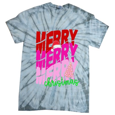 Merry Christmas Cute Holiday Gift Tie-Dye T-Shirt