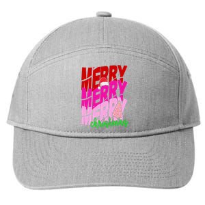 Merry Christmas Cute Holiday Gift 7-Panel Snapback Hat