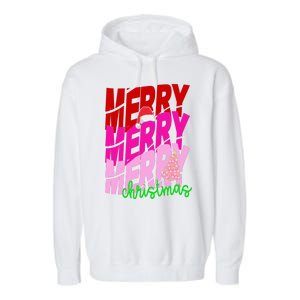 Merry Christmas Cute Holiday Gift Garment-Dyed Fleece Hoodie