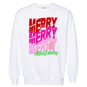 Merry Christmas Cute Holiday Gift Garment-Dyed Sweatshirt