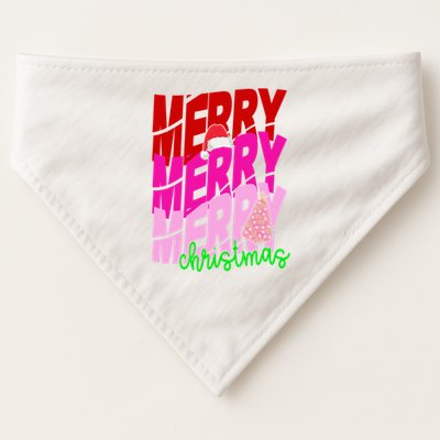 Merry Christmas Cute Holiday Gift USA-Made Doggie Bandana