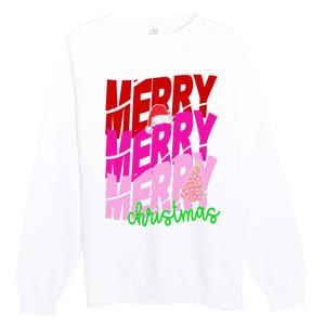 Merry Christmas Cute Holiday Gift Premium Crewneck Sweatshirt