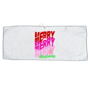 Merry Christmas Cute Holiday Gift Large Microfiber Waffle Golf Towel